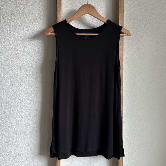 Joan Vass Black Sleeveless Tunic Tank Sz: Small - Picture 1 of 5